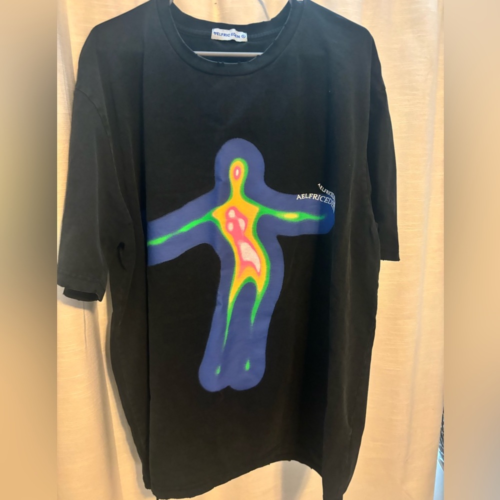Aelfric Eden Black Tee with Vibrant Figure Design